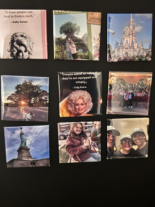 2" x 2" Custom Photo Magnets (9-Pack)